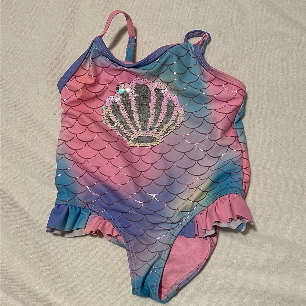 Colorful Mermaid Shell Swimsuit size 3T